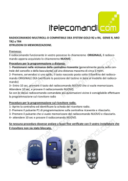 RADIOCOMANDO MULTIROLL-D COMPATIBILE DEA SYSTEM