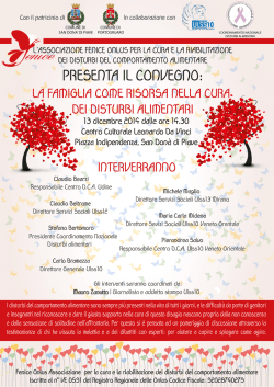 Claudio Bearzi Responsabile Centro DCA Udine Claudio Beltrame