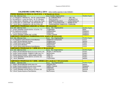 Calendario gare prov.li 2014