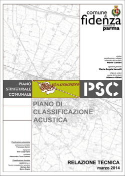 PIANO DI CLASSIFICAZIONE ACUSTICA