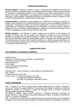 Gambini Dianella - Universit&agrave; per Stranieri di Perugia