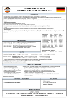 2&deg;bayern soccer cup monaco di baviera 3-6 aprile