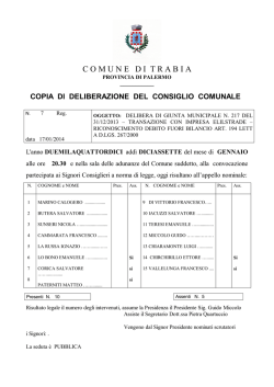 Anno 2014 - Comune di Trabia