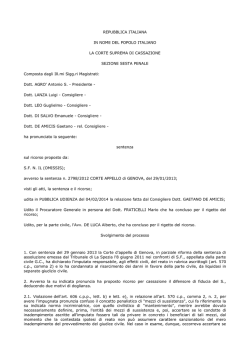 Cass. pen. Sez. VI, 9 aprile 2014 (ud. 04 febbraio 2014), n. 15898