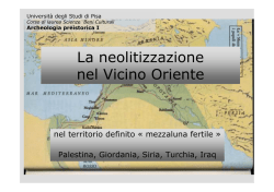 La neolitizzazione nel Vicino Oriente - Omero