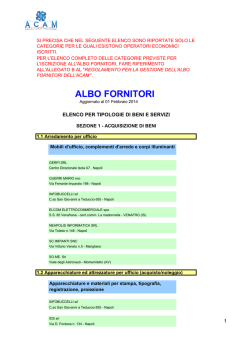 ALBO FORNITORI
