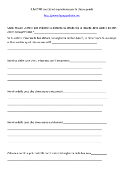 IL METRO esercizi ed equivalenze per la classe
