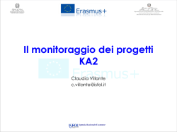 Il monitoraggio dei progetti KA2