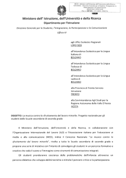 La musica contra lo sfruttamento de/ lavoro minorile