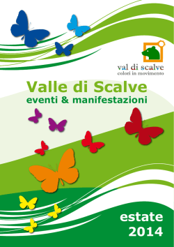 Programma estivo Comunit&agrave; Montana di Scalve