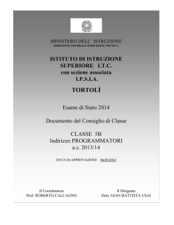 5B &ndash; Documento 15 maggio - ITC Tortol&igrave; con sede associata IPSIA