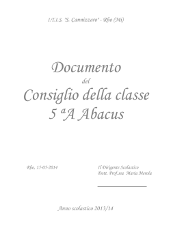 Documento del CdC 5^A Informatica