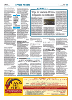 Topi in via San Rocco Risposta col ciclostile