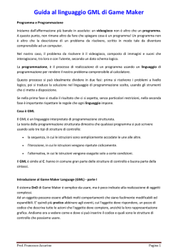 Guida al linguaggio GML di Game Maker