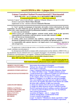 news 496 - 1 giugno 2014