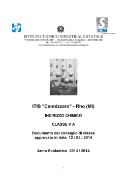 Documento del CdC 5^A Chimica