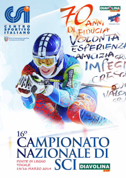 newsletter 16° campionato nazionale di sci