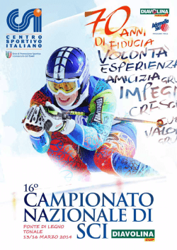newsletter 16&deg; campionato nazionale di sci