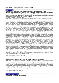 Leggi la rassegna del 22 ottobre