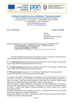 Richiesta preventivo materiale pubblicitario Fesr E1