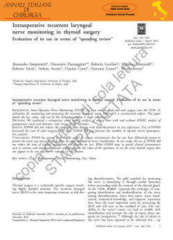 Intraoperative recurrent laryngeal nerve monitoring in thyroid