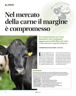 Nel mercato della carne il margine &egrave; compromesso