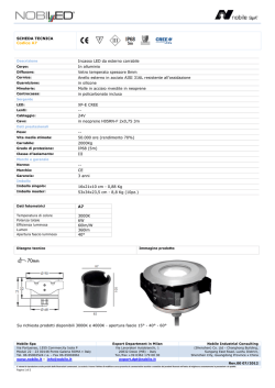 SCHEDA TECNICA Codice A7 Incasso LED da esterno carrabile In