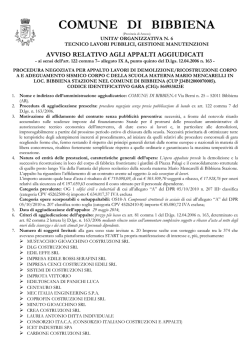 avviso relativo agli appalti aggiudicati