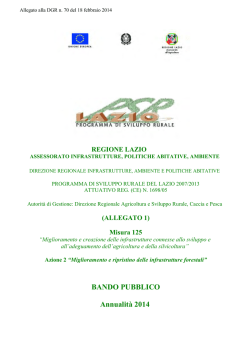 Scarica il bando - Agricoltura