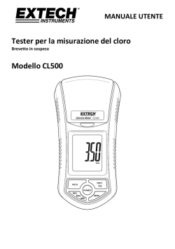 Tester per la misurazione del cloro Modello CL500