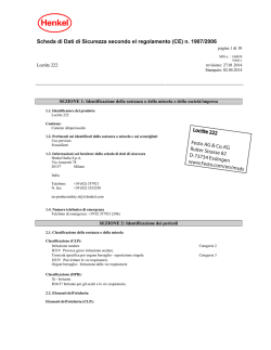 Scheda di Dati di Sicurezza secondo el regolamento (CE) n