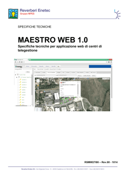 SPECIFICHE TECNICHE MAESTRO WEB - ITA