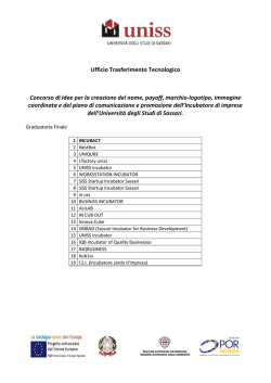 Graduatoria finale - Universit&agrave; degli Studi di Sassari