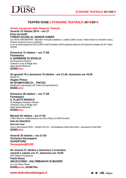 Teatro Duse 1415 - stagione crono completa
