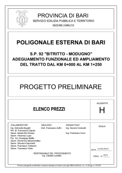 H - ELENCO PREZZI - Provincia di Bari