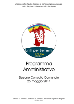 Programma def - Comune di Serrenti