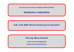 Lezione 09 &ndash; NTC 2008 - Geotecnica e Ingegneria