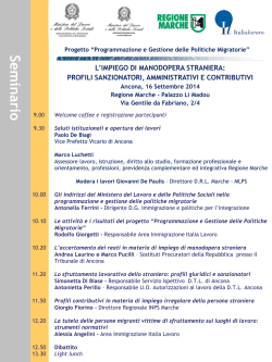 Consulta il programma dei lavori