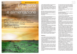 Equillibrio acido-base e alimentazione