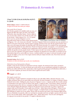 IV domenica di Avvento B