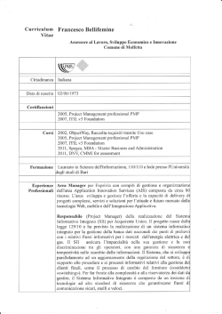 Curriculum Francesco Bellifemine