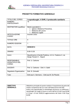 I sopralluoghi, il DVR, il protocollo sanitario - 1