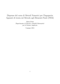 Appunti sul metodo agli elementi finiti