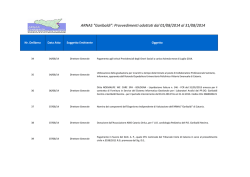 Provvedimenti Direttore Generale Agosto 2014 - "Garibaldi"