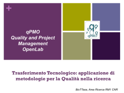 Dott.ssa Annamaria Kisslinger &ndash; Responsabile &ldquo; Quality