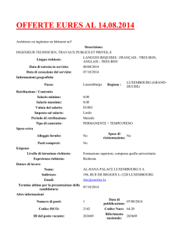 OFFERTE EURES AL 14.08.2014