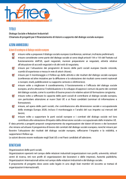 Dialogo Sociale e Relazioni Industriali