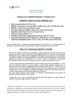 Approvati i risultati al 31 Dicembre 2013