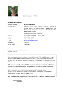 Curriculum Vitae (pdf, it, 601 KB, 6/25/14)