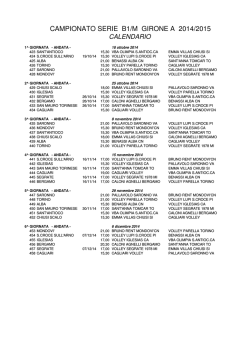 Calendario B1-B2 2014-2015